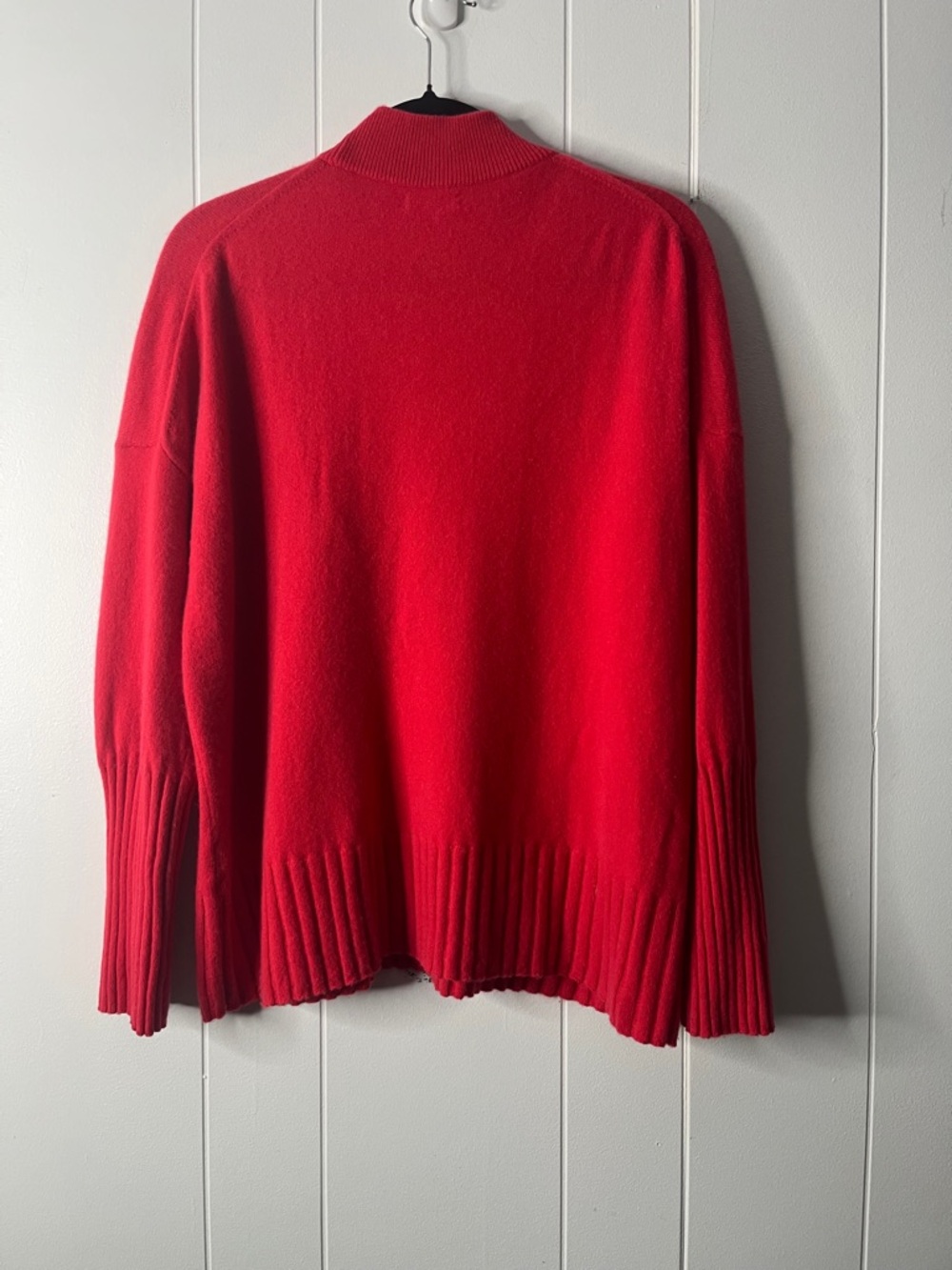 J. Crew 100% Cashmere Bright Pink Mock Neck Sweater Women's M - Picture 2 of 9